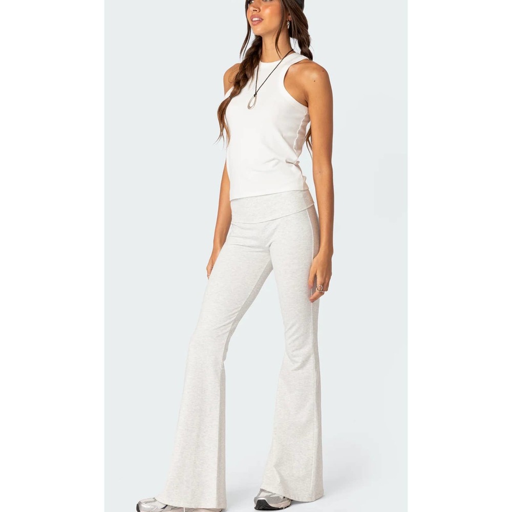 Edikted Naomi Flared Leggings Gray size XS